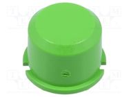Button; round; green; Ø9.6mm; plastic MEC