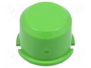 Button; round; green; Ø9.6mm; plastic MEC