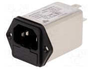 Connector: AC supply; socket; male; 6A; 250VAC; IEC 60320; C14 (E) KEMET