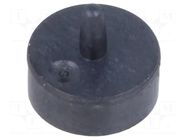 Button; 9.5mm; round; black MEC