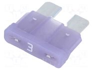 Fuse: fuse; 3A; 32VDC; automotive; 19mm; ATOF LITTELFUSE