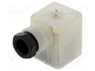 Connector: valve connector; plug; form A; 18mm; female; PIN: 3; M16 