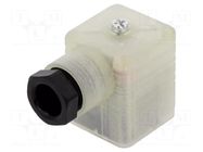 Connector: valve connector; plug; form A; 18mm; female; PIN: 3; 8A HIRSCHMANN