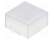 Button; square; transparent; 14.3x14.3mm; plastic MEC