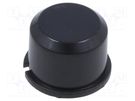Button; round; black; Ø9.6mm; plastic; MEC1625006,MEC3FTH9 MEC