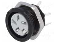 Connector: DIN; socket; female; PIN: 4; 216°; soldering; 34V; 2A; 10mΩ DELTRON