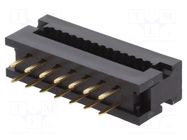 Connector: IDC; PIN: 14; 1A; 30V; IDC,THT; for ribbon cable; 2.54mm AMPHENOL COMMUNICATIONS SOLUTIONS