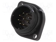 Socket; SP21; male; PIN: 9; IP68; 5A; soldering; 500V; 0.75mm2 WEIPU