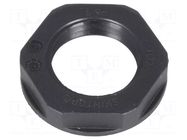 Nut; PG9; polyamide; UL94V-2; 22mm; black; Thread: PG; with flange LAPP