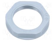 Nut; PG11; polyamide; UL94V-2; 24mm; grey; -20÷100°C; Thread: PG LAPP