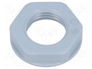 Nut; PG7; polyamide; UL94V-2; 19mm; grey; -20÷100°C; Thread: PG LAPP