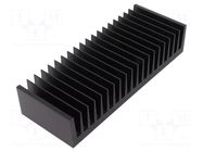 Heatsink: extruded; grilled; black; L: 75mm; W: 200mm; H: 40mm; 1.1K/W FISCHER ELEKTRONIK