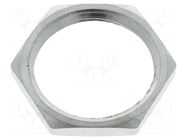 Nut; PG11; brass; Thk: 3mm; Spanner: 21mm; Thread: PG; Plating: nickel MOLEX