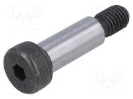 Shoulder screw; steel; M10; 1.5; Thread len: 16mm; hex key; HEX 6mm 