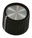 RIBBED KNOB WITH LINE INDICATOR, 6.35MM
