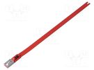 RFID cable tie; L: 362mm; W: 7.9mm; stainless steel; 1020N; red HELLERMANNTYTON