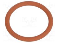 O-ring gasket; VMQ; Thk: 1.5mm; Øint: 12mm; PG9; red; -60÷250°C HUMMEL