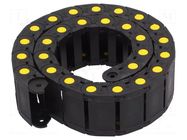 Cable chain; MEDIUM; Bend.rad: 70mm; L: 980mm; Int.height: 24mm BREVETTI