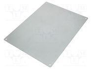 Mounting plate; steel; W: 350mm; L: 450mm; Thk: 1.5mm; Plating: zinc FIBOX