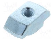 Nut; for profiles; Width of the groove: 10mm; steel; zinc; T-slot FATH