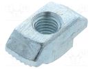 Nut; for profiles; Width of the groove: 8mm; steel; zinc; T-slot FATH