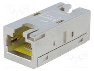 Connector: RJ45; coupler; PIN: 8; Cat: 6; shielded; Layout: 8p8c HARTING