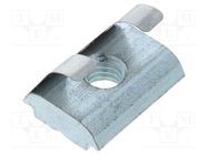 Nut; for profiles; Width of the groove: 10mm; with spring leaf FATH
