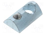 Nut; for profiles; Width of the groove: 8mm; steel; zinc; T-slot FATH