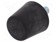 Vibroisolation foot; Ø: 38mm; Shore hardness: 40±5; 840N; 96N/mm ELESA+GANTER