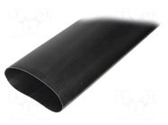 Heat shrink sleeve; glued; 3.5: 1; 115mm; L: 1m; black HELLERMANNTYTON