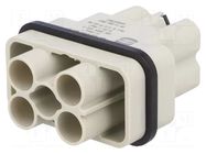 Connector: HDC; contact insert; male; 10A,40A; 250V,400V; Han Q HARTING