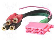 ISO plug,RCA socket x4; PIN: 10 4CARMEDIA