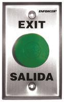 PUSH-TO-EXIT PLATES, SINGLE GANG, INCLUDES: A GREEN MUSHROOM CAP PUSH BUTTON AND 5 A, 125 VAC NO/NC PUSHBUTTON SWITCH