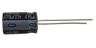 ALUMINUM ELECTROLYTIC CAPACITOR, 470UF, 25V, 20%, RADIAL