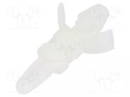 PCB distance; polyamide; L: 7.9mm; snap fastener; natural DREMEC