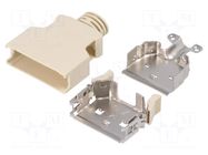 Plug case; PIN: 26; shielded; Locking: latch; for cable; steel 3M