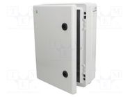 Enclosure: wall mounting; X: 252mm; Y: 352mm; Z: 142mm; ABS; grey ELEKTRO-PLAST NASIELSK