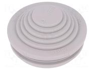 Grommet; elastomer thermoplastic TPE; grey; -35÷60°C; UL94HB SPELSBERG