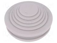 Grommet; elastomer thermoplastic TPE; grey; -35÷60°C; UL94HB SPELSBERG