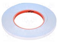 Tape: heat transfer; W: 9mm; L: 33m; Thk: 0.25mm; 0.6W/mK; white 3M