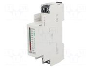 Module: voltage indicator; 230VAC; IP20; for DIN rail mounting F&F