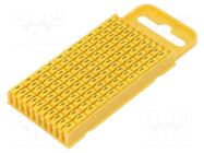Markers; Marking: F; 4.3÷5.3mm; polyamide; yellow; -40÷85°C; WIC HELLERMANNTYTON