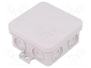 Enclosure: junction box; X: 75mm; Y: 75mm; Z: 37mm; polypropylene PP SPELSBERG