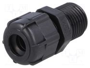 Cable gland; with long thread; M16; 1.5; IP68; polyamide; black BM GROUP