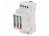 Module: voltage indicator; 3x250VAC; IP20; for DIN rail mounting F&F