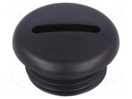 Stopper; M16; 1.5; polyamide; black; 8mm FIX&FASTEN