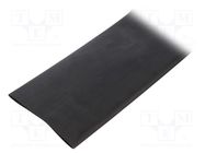 Heat shrink sleeve; 2: 1; 76.2mm; L: 1m; black; Wall thick: 1.27mm HELLERMANNTYTON