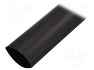 Heat shrink sleeve; 3: 1; 50mm; L: 1m; black; Wall thick: 2.7mm HELLERMANNTYTON