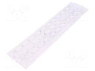 LED lens; rectangular; plexiglass PMMA; transparent; H: 9.4mm LEDIL