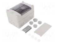 Enclosure: for modular components; IP55; grey; No.of mod: 3; AKe SPELSBERG